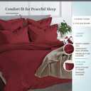 Pizuna Pure 100% Cotton Queen Duvet Cover Set, 600 Thread Count Long Staple Cotton Crisp Sateen Weave with Button Closure (Combed Rio Red Cotton Duvet Cover Queen)