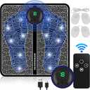 Foot Massagers for Pain and Circulation - Foot Massager, EMS Electric Massage Mat for Feet and Legs with Rechargeable Foot Massager with Remote Control