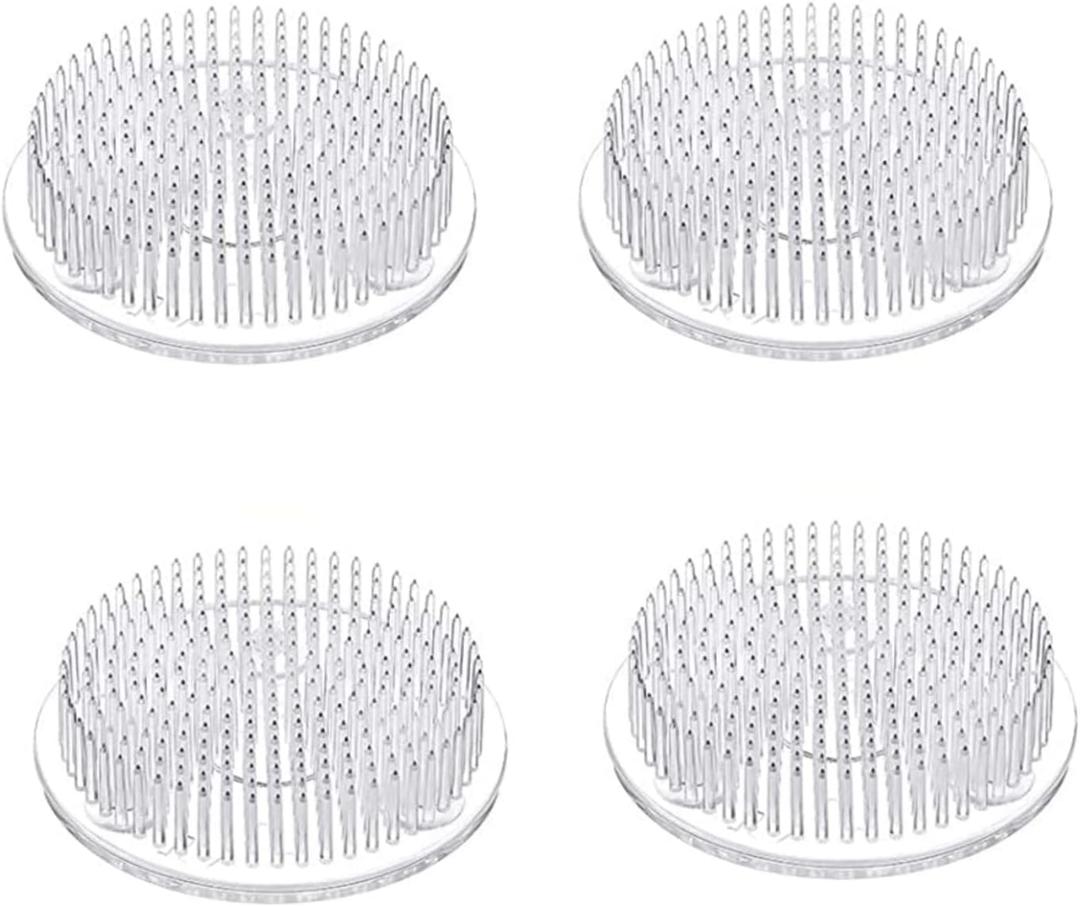 Set of 2 Flower Frog Clear Plastic Pin Frog Flower Arrangement Holder 2.76" Inch (70mm)