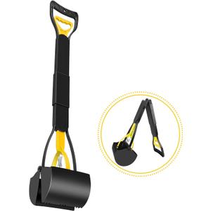 28 Inch Long Handle Pooper Scooper for Small & Large Dogs, Foldable Dog Poop Picker Upper for Yard, Avoid Bending Over for Easy Pick Up