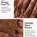 Super Soft Fluffy Fuzzy Faux Fur Sherpa Fleece Blanket Twin Size, Plush Thick Warm Blanket for Bed Couch, College Dorm Essentials Gifts for Girls Boys, Room Decor for Winter, 60" x 80"