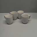 LE TAUCI Coffee Mugs 16 oz,Ceramic Mug Set, Embossment Cups for Latte, Hot Tea, Cappuccino, Mocha, Cocoa, Dishwasher Safe, Suit For Housewarming Wedding- 3.8 inch, Set of 4, Arctic White