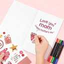 TOYPOPOR Mother's Day Card, Happy Mother's Day Mom Gift, Father's Day Greeting Cards with Blank Cards, Envelopes, Stickers and Pens, Personalized Gift for Mom Dad Wife Husband from Daughter Son