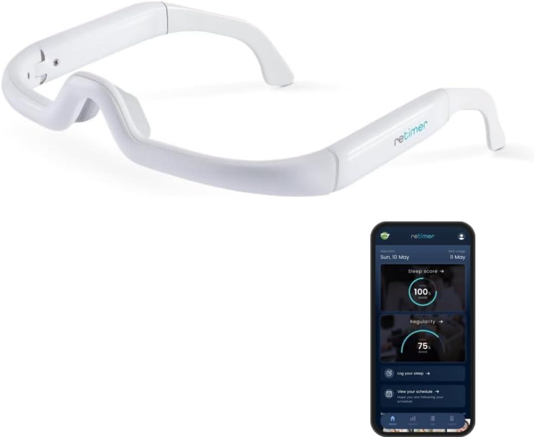 retimer 3 - Smart Light Therapy Glasses for Sleep & Circadian Issues - Insomnia, Winter Blues, Jet lag & Shift Work. Naturally Regulate Melatonin. AI App Integrated with Apple & Android Health