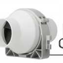4 Inch Inline Duct Ventilation Fan Pipeline Pressurization Exhaust Fan with Speed Controller 282 CFM Copper Motor for Bathroom Grow Tents Hydroponics