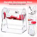 Didaey Small Clear Acrylic Raffle Drum with 1000 Tickets, Compact Tabletop Ticket Spinner Box for Business Card Vendor Booths Retail Store Office Giveaways