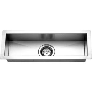Houzer Contempo Trough Stainless Steel Kitchen Bar Sink: 23 Inch Undermount with Strainer & Grid, Durable & Versatile, Essential for Home and Apartment: CTB-2385, 21-by-6-1/2-Inch