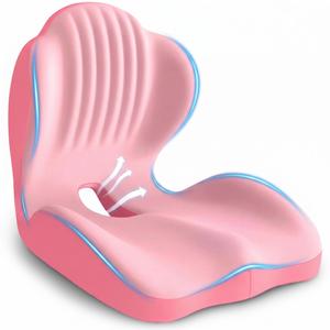 Luxuxin Ergonomic Seat Cushion with Lumbar Support (Pink)
