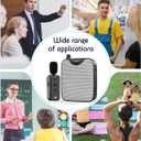 SHIDU 35W Power Voice Amplifier with Bluetooth Wireless Lavalier Microphone, Portable Teacher Mic with Speaker Personal Clip On Microphone System for Teacher Meeting Training-M500 (Black)