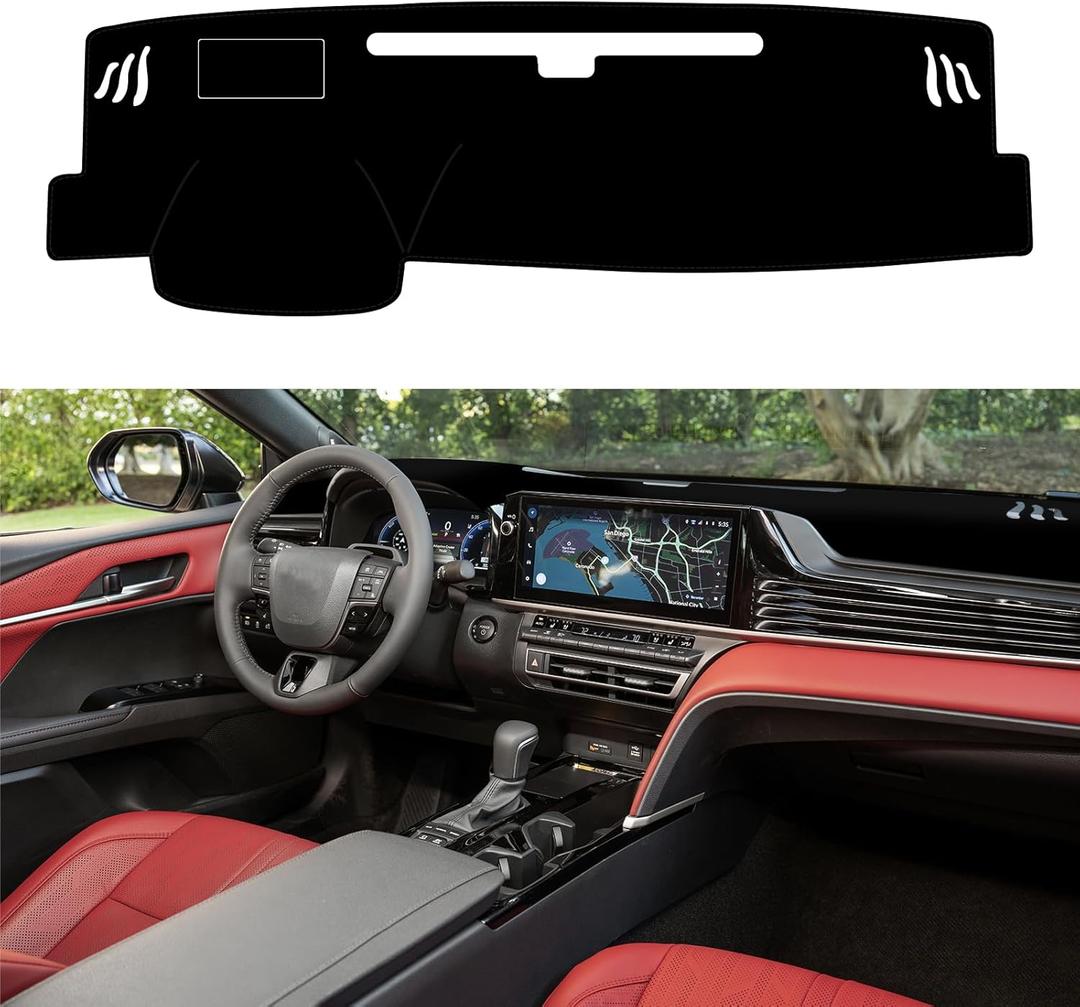 Dashboard Dash Cover Mat Fits 2025 Toyota Camry, Upgrade Universal for with HUD  Without HUD Anti-Skid Center Console Protector Cover (Toyota Camry 2025)