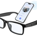 Smart Glasses for Men & Women, Clear Blue Light Glasses, Bluetooth Glasses with Speaker, Intelligent Touch & Voice Assistant, Compatible with iOS/Android, Audio Eyeglasses for Gaming/Working