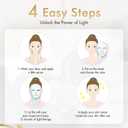 EVFOFO Red Light Therapy Mask for Face, 7 Custom Modes with 850nm Infrared & 630nm Red Light, Portable LED Face Mask Light Therapy with Timer for Home Use, White