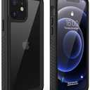 Diverbox for iPhone 12 Waterproof Case,Waterproof Shockproof Dustproof IP68 Full-Body Hard Case Built-in Screen Protector Underwater Outdoor Waterproof Cover for iPhone 12,6.1 in (Black)