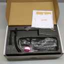 BESy Black Waterfall Bathroom Faucet, Single Hole 1 Hole 3 Holes Single Handle Bathroom Sink Faucet, Vanity Faucet with 6 Inch Deck Plate, cUPC Waterlines, Matte Black with Pop Up Drain