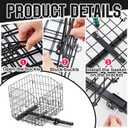 Tioncy Folding Rear Basket Metal Compatible with Most Golden, Drive & Pride Mobility Scooter Waterproof Steel Heavy Duty Mobility Scooters Accessories Works with 1" Receiver Storage Cargo Basket, about 15 x 14 x 14.5"