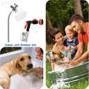 Dog Shower Attachment Water Hose Nozzle Sprayer Set with Metal 3-Way Shower Diverter & 6.6 Ft Long Hose for Bathroom Shower Arm Easy Indoor Outdoor Pet Pup Dog Washing Hose attachment
