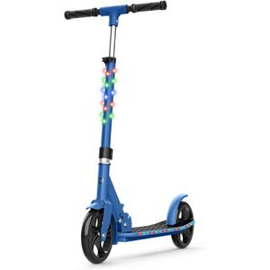 Jetson Jupiter Jumbo 2-Wheel Kick Scooter, Sturdy Wide Deck, Height Adjustable Handlebar, Rear Brake, Easy-Folding Mechanism, 8 inch wheels