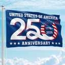 FLAGWIX American 250 Years Anniversary Flag - Polyester Double-sided Yard Flags For Outside Grommet Flag, 3x5 ft - 4th of July Decorations for Home Yard Garden Decor Banner, Gifts For Men Women