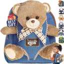 Teddy Bear Backpack, Toddler Valentines Day Gifts, Toys for Kids 3-5, Teddy Bear Stuffed Animal 2 3 4 5 Year Old Girl Boy