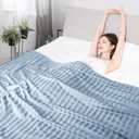 Elegear Revolutionary Cooling Blanket Queen, Absorbs Heat to Keep Body Cool for Night Sweats, Double Sided Arc-Chill3.0 Cooling Fiber Q-Max>0.5, Lightweight Summer Cold Blankets for Sleeping 79 x 86