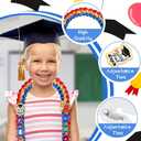 Crayon Graduation Leis Kids Kindergarten Class of 2026 Preschool Ribbon Leis Kits Bulk Graduation Necklace for Classroom Preschool Grad Party Gift Decorative