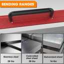 SDSNTE 24 In 16 Ga Steel Sheet Metal Folding Tool with Grips for Creating Uniform Folds Fits HVAC Applications and Pipefitter, Red, Pack of 1