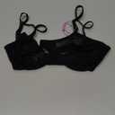 Avidlove Lace Bras for Women Sheer Balconette Underwire Unlined Everyday Bras Lingerie Black Small