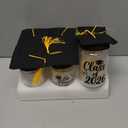 RAWILL 6 Sets Class of 2026 Graduation Centerpieces for Tables-Light Up Table Decorations with Mini Grad Caps,Graduation Mason Jar for College & High School Celebrations High School Party Supplies