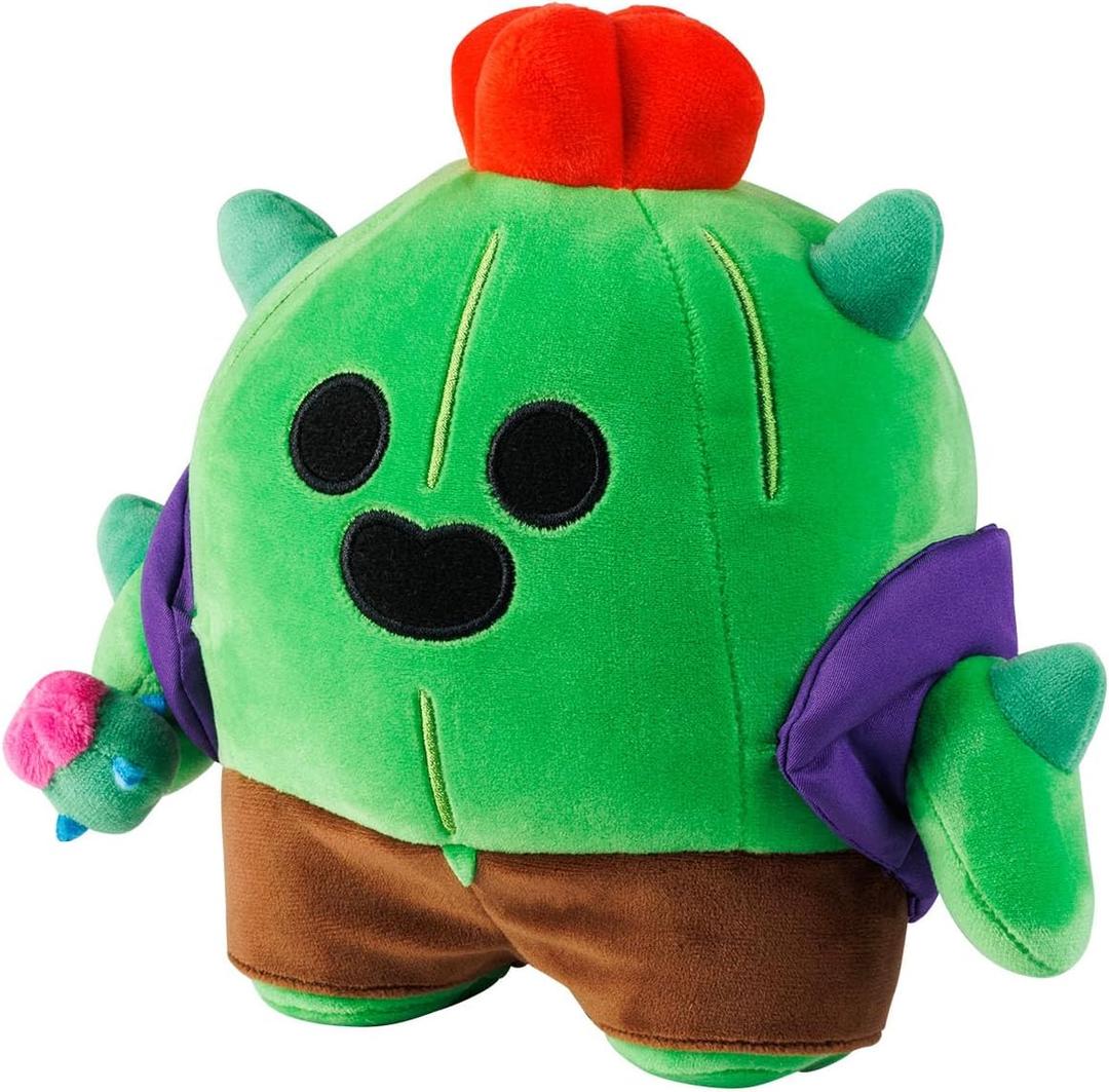 P.M.I. Brawl Stars Plush | 6-Inch Soft & Collectible Stuffed Toy | Plushie of Spike, Crow, Shelly, or Poco (Random) | Official Licensed Brawler Plush Gift for Fans & Kids