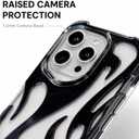 Fashion Flame Bumper Case for iPhone 11 [3D Luxury Electroplate Glittery] [Hollow Heat Dissipation Design] Slim Fit Shockproof Protective Soft Cover -Black