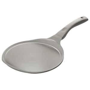 Redchef Crepe Pan Nonstick, 10 Inch Ceramic Tortilla Pan, Flat Skillet Pan for Roti Dosa Tawa Comal Para Tortillas Pancake Pan for Stove Top, Induction Compatible, PFAS/PFOA/PTFE Free (Gray)