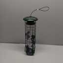 Squirrel Proof Bird Feeder, Metal Mesh Bird Feeders for Outdoors Hanging, Gravity Protection Squirrel Proof Wild Bird Feeders with Finch Cardinal Chickadee,3LB Large Capacity, Green