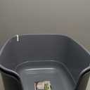 High Sides Cat Litter Box 24.6''Lx18.3''Wx12.2''H Jumbo Litter Pan for Multi Cats Households, Extra Large Open Big Cat Litter Box with High Wall Anti-Splashing for Kitty(Pack of 2) (Grey+Grey)