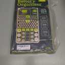 Ultimate Battery Organizer, 104-Slot Storage Case with LCD Tester - Holds AA, AAA, C, D, 9V & Button Batteries, Wall Mountable, Clear Cover Hard Plastic Holder