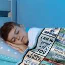 Grandson Gifts, Grandson Blanket from Grandma, Christmas Birthday Gift for Grandson from Grandparents, Grandson Graduation Party Gift Ideas, Grandson Valentines Gift Throw Blankets 60"X50"