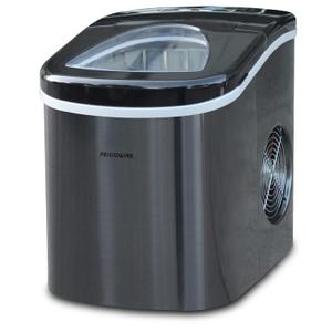 Frigidaire Countertop Portable, 26 lb per Day Bullet Ice Maker Machine (Black Stainless Steel)