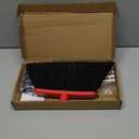 Heavy Duty Broom, 55 Inch Long Handle Outdoor Large Angle Brooms, Commercial Broom for Sweeping Indoor, for Home Garage Kitchen Office Courtyard Lobby Patio Lawn Concrete (1 Pack, Black-red)