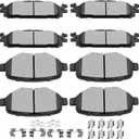 SCITOO Ceramic Brake Pads, 8pcs Front Rear Brake Pads Brakes Kits fit for 11-17 for Ford Explorer,09-19 for Ford Flex,10-19 for Ford Taurus,11 for Lincoln MKS,10-14 for Lincoln MKT