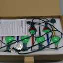 Romasaty 8 Pack Christmas Bubble Lights Replacement Bulbs, Vintage Christmas LED Bubble Lights Replacement Bulbs with Red Green Bases for Xmas Tree Decor, 0.6 Watts, C7/E12 Candelabra Base