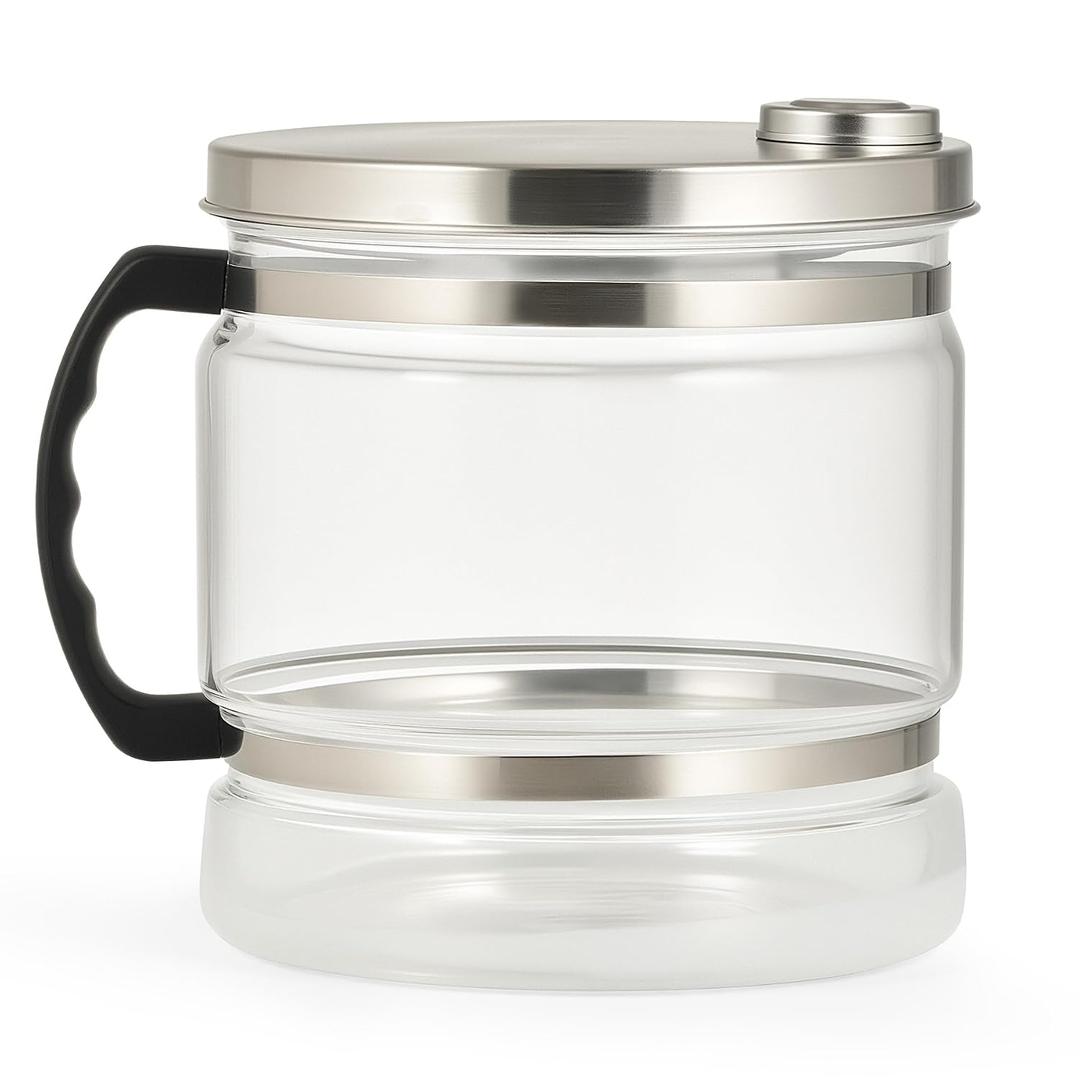 CO-Z 1.6 gal Water Container for Distiller, 6L Distilled Glass Carafe with Nonskid Bottom, Countertop Replacement Distilled Water Pot, Water Glass Jar Water Distiller for Home