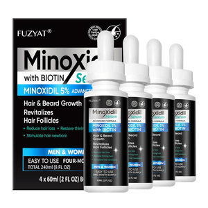 5% Minoxidil for Men, Minoxidil for Women Hair Growth Treatment, Beard Growth Serum, Biotin & Castor Oil Enriched,Strengthens Weak Roots, Repairs Thinning Hair (240ml
