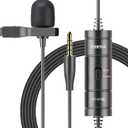 BOYA BY-M1S Professional Lavalier Lapel Microphone Omnidirectional Condenser Mic for iPhone Android Smartphone DSLR Camera, Camcorders, Audio Recorders, PC Laptop Recording