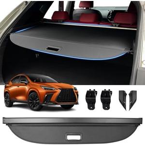 Retractable Cargo Cover for 2023 2024 Lexus NX NX250 NX350 NX350h NX450h+, Trunk Security Shade Cover for 2023 2024 Lexus NX Shielding Anti-Peeping Luggage Privacy Screen, Carbon Fiber