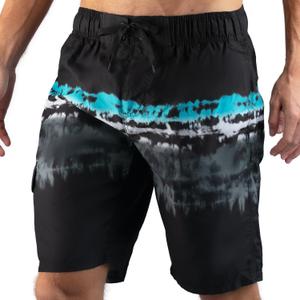 Kanu Surf Infinite Mens Swim Trunks Quick-Dry Bathing Suit Men, 9-inch Inseam (Regular & Extended Sizes) (2X, Prism Black/Grey)