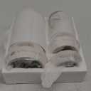 MyGift Glass Apothecary Cookie Jar Set with Copper Lid - Decorative Kitchen and Bath Storage Canisters, Wedding Centerpiece Jars, Candy Buffet with Lids