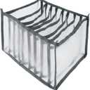 Collapsible Wardrobe Clothes Organizer Mesh Divider Clothes Storage Box Closet Organizer Organizers,Gray T-Shirt Skirt 9 grids, 3 Pack