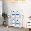 Kids Clothing Rack - Garment Rack with Bottom Storage Shelf for Children, Small Baby, & Toddler, Clothes Organizer, Shirts, Dresser, Hat, Backpack, Bedroom, White