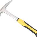 All Steel Geological Hammer, 31 Oz Big Pointed Tip Hammer with PU Non-slip Shock-absorbing Handle for Geological Exploration,Rock Hounding, Prospecting, Mining (Large)