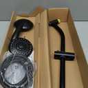 Handheld Showerhead & Rain Shower Combo for Easy Reach, 27.5" Drill-free Stainless Steel Slide Bar, 5of 5-setting Handheld Shower and Showerhead, with 5ft Hose - Black