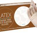 ASAP Latex Gloves Disposable Powder Free 4 Mil, Food Safe, Food Prep, Cleaning, Kitchen Gloves (Small)